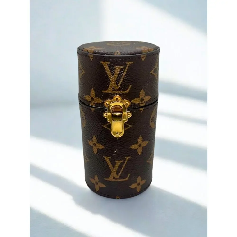 Louis Vuitton Monogram 100ML Travel Perfume Case Brown LS0153 PL4109 - Picture 1 of 12